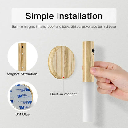 Magnetic Wall Sconces Light Motion Sensor Rechargeable no wiring For Home